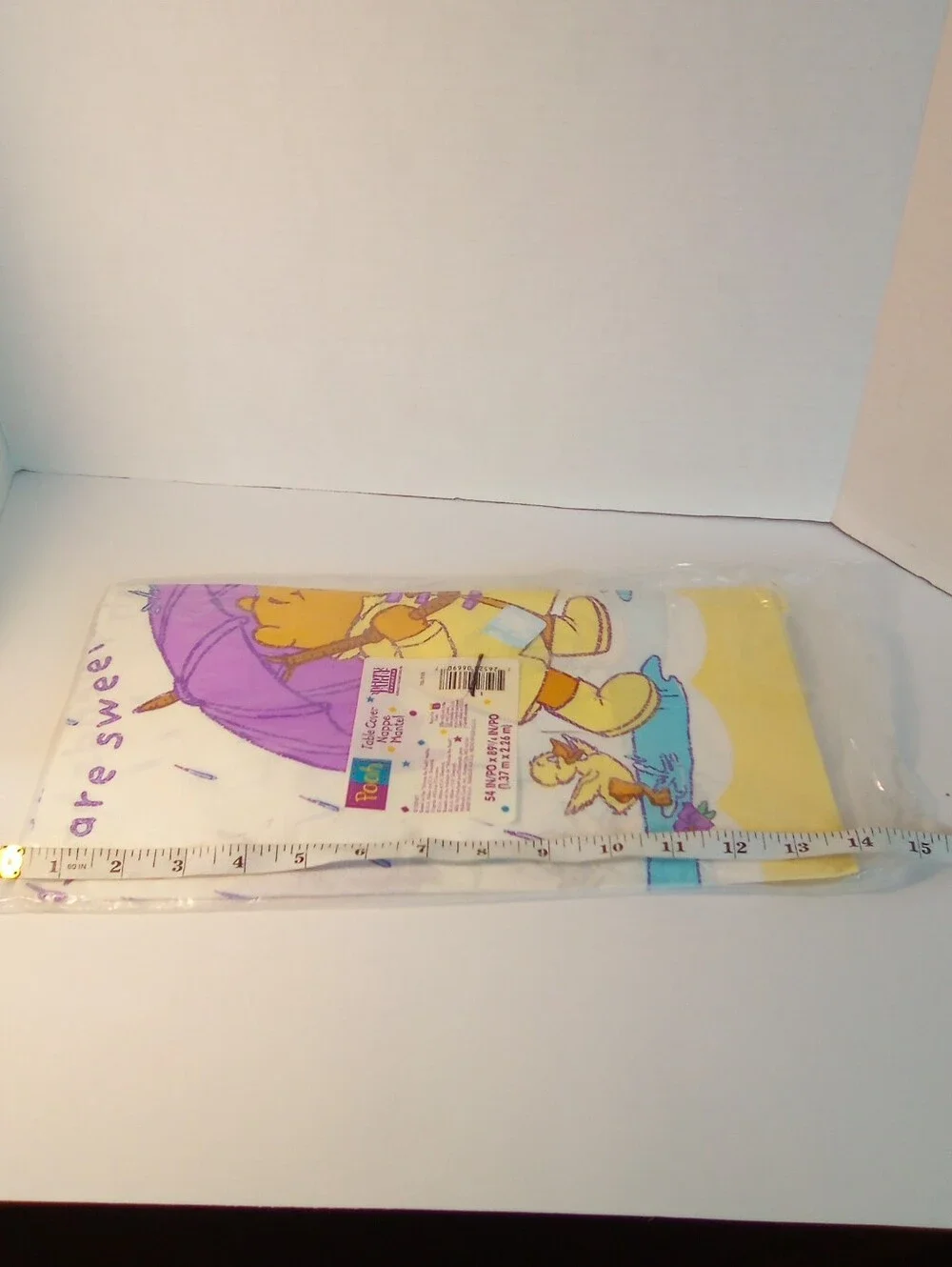 Vintage Winnie the Pooh Rainy Day Printed Baby Shower Paper Table Cover